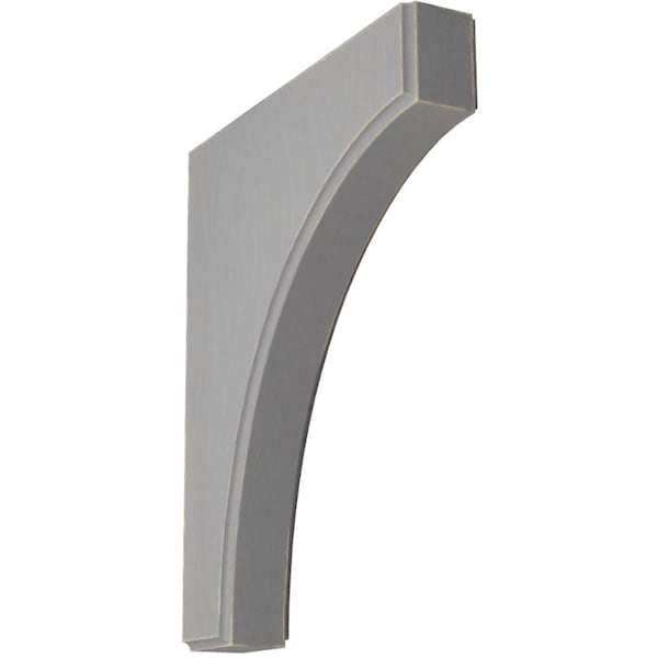 Ekena Millwork 1 3/4"W x 10"D x 12"H Clarksville Wood Vintage Decor Bracket, Pebble Grey BKTWD02X10X12CVPG - main